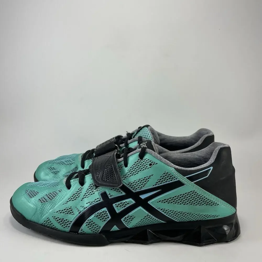 Asics Lift Master Lite Womens 8 S659Y Teal Black Cross Training Lifting Shoes